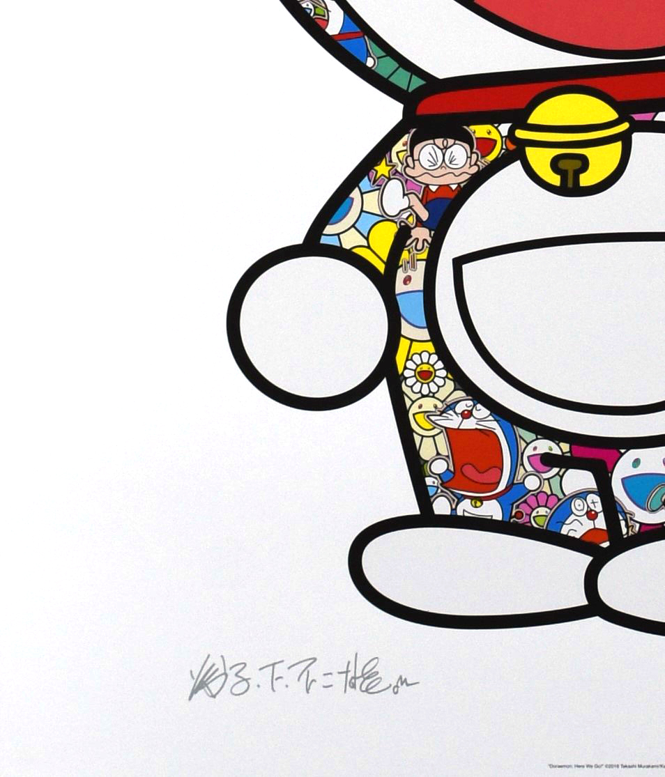 ドラえもん さぁ！行くぞ！(ポスター作品) （新品 正規 村上隆