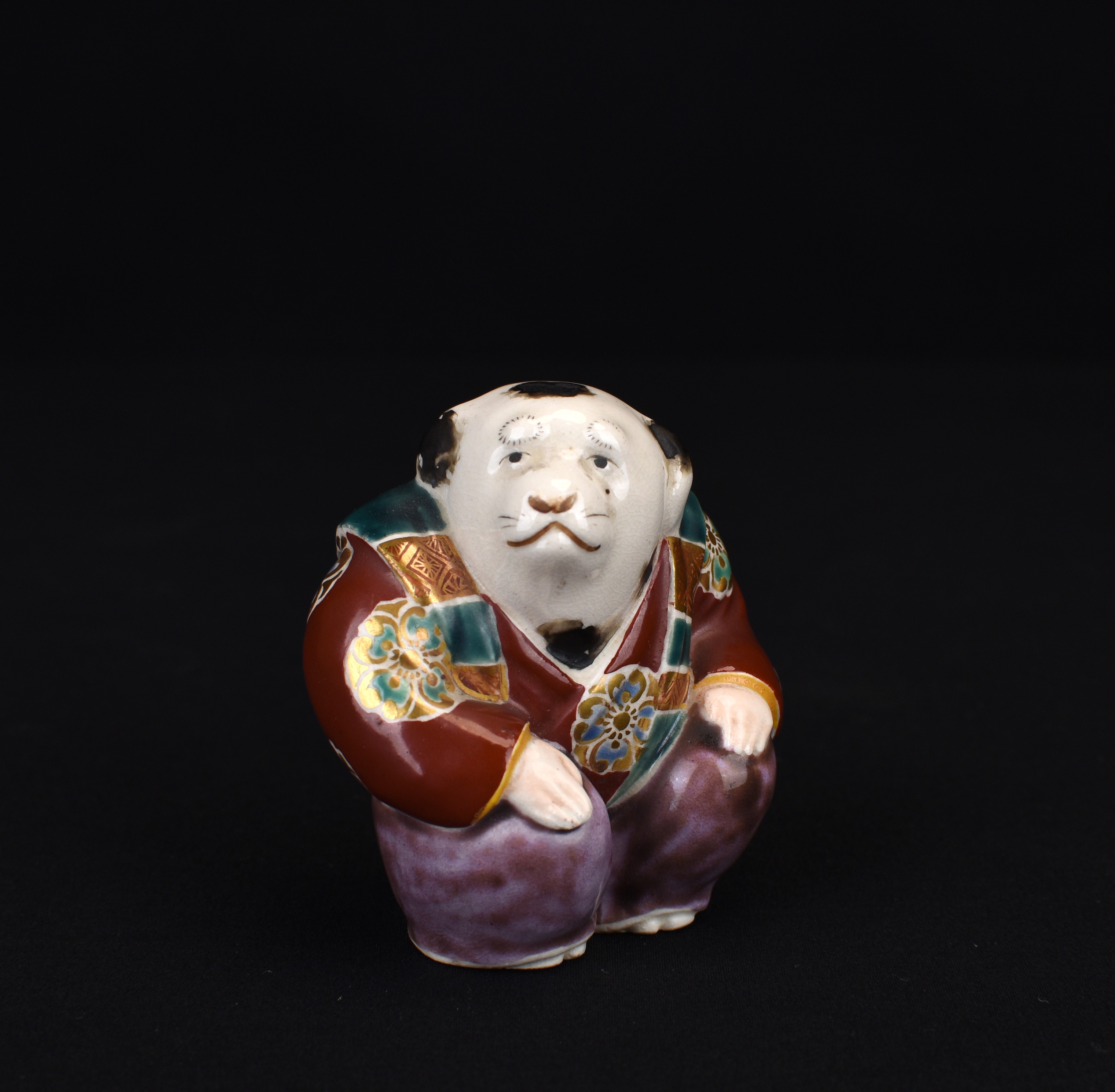 貨幣博物館 | 初代諏訪蘇山作桃太郎置物一組 共箱 日磁