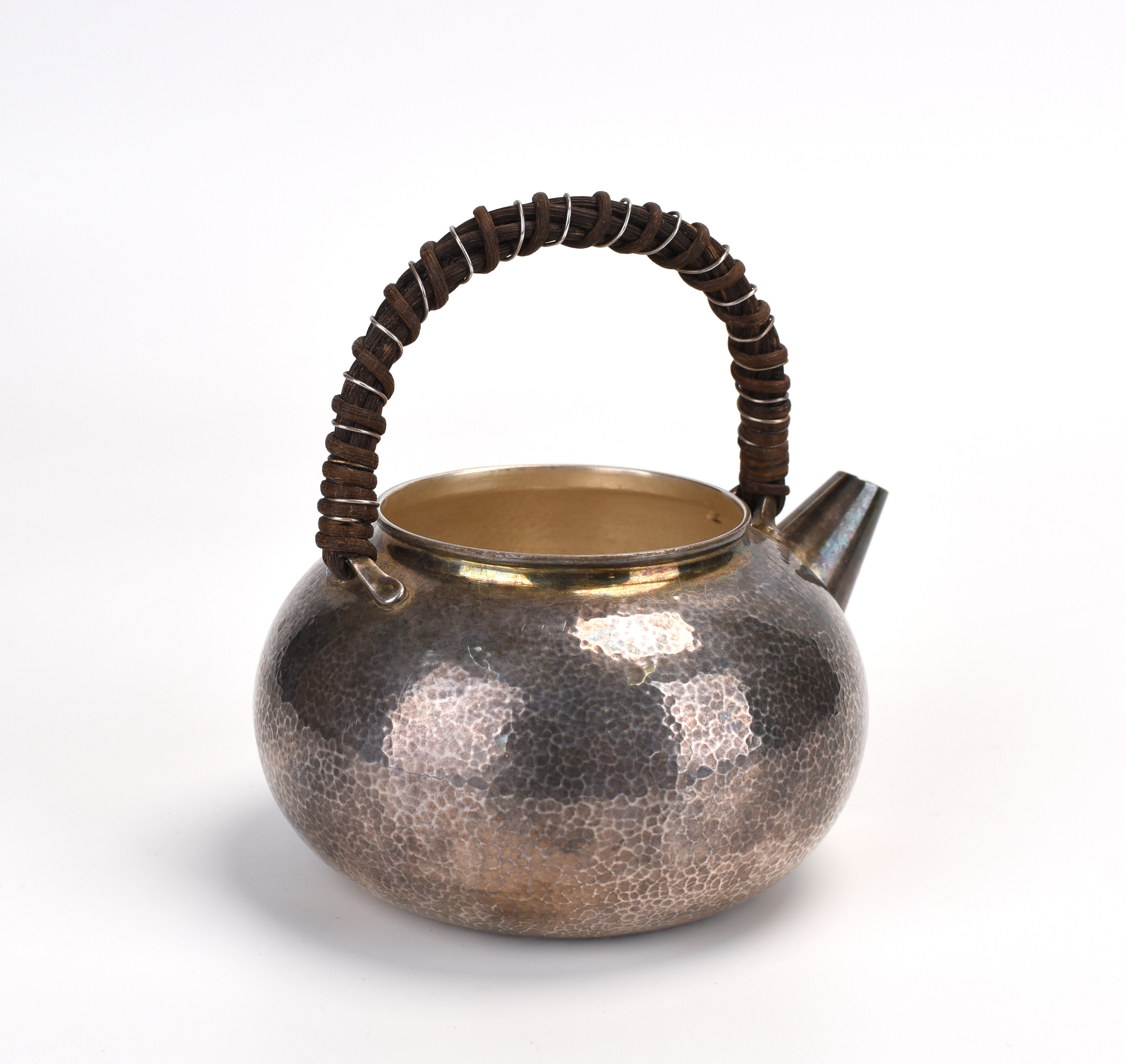貨幣博物館 | 山口丹金造砲口純銀湯沸 共箱 茶道具銀