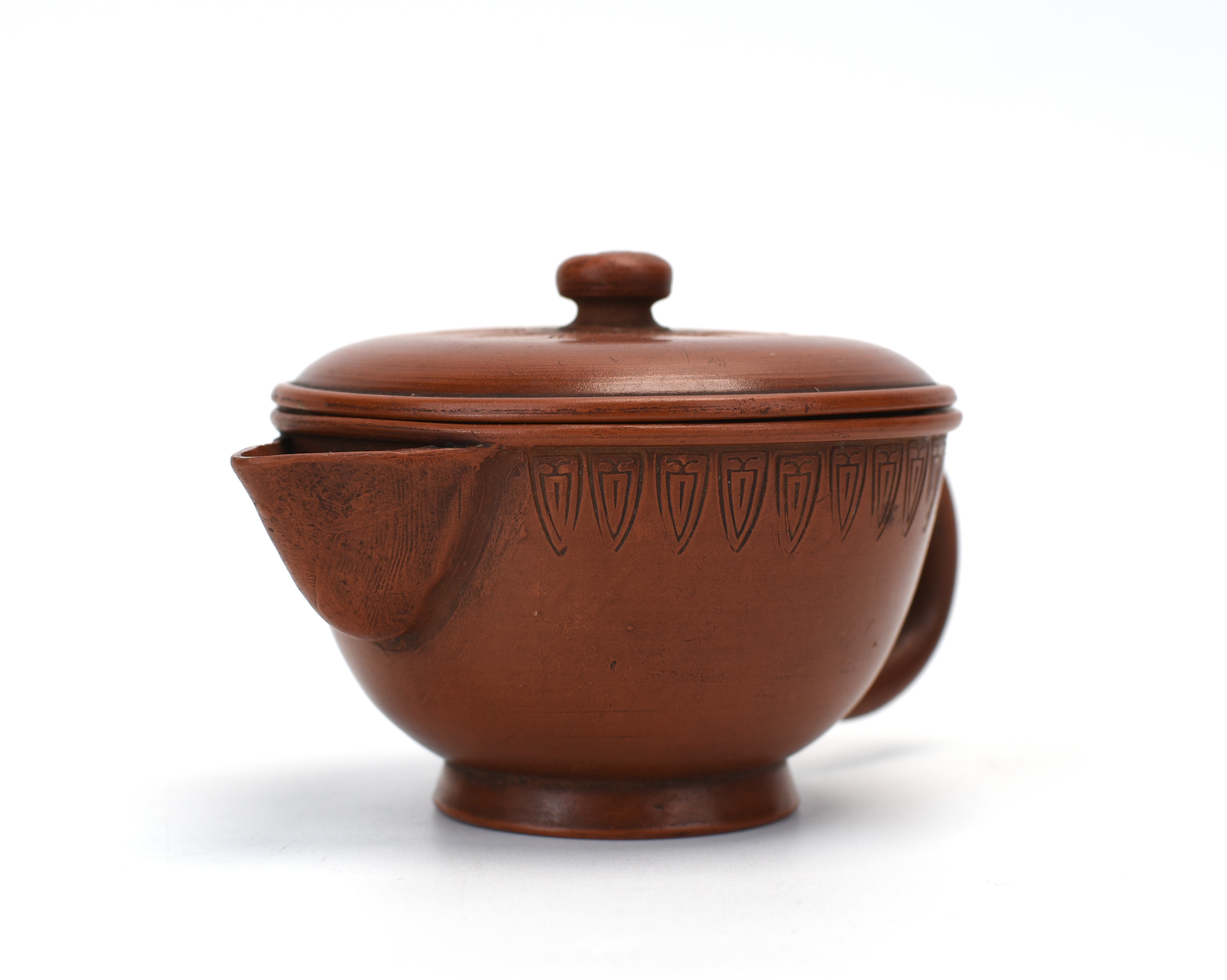 貨幣博物館 | 片岡二光作常滑焼後手朱泥急須