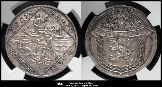 CZECHOSLOVAKIA REPUBLIC チェコスロバキア 5Dukaten in Silver 1928 NGC-MS62