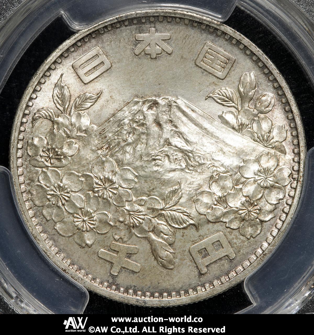 auction,日本 東京オリンピック記念千円銀貨 Tokyo Olympic 1000Yen Silver 昭和39年（1964） PCGS-MS68