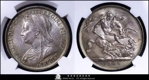 （NGC-MS62） GREAT BRITAIN Victoria ヴィクトリア（1837~1901） Crown （1893）  