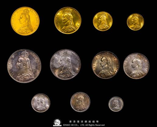 GREAT BRITAIN Victoria ヴィクトリア（1837~1901）Jubilee Currency Set （1887）  1887 Jubilee Head Currency Set （11 coins）