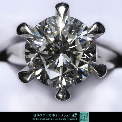 ジュエリー　大粒ダイヤモンドリング　ラウンドブリリアントカット　８.021ct  色H  クラリティーSI-2 カットGOOD  指輪総重量　16.9g   中央宝石研究所鑑定書付き　　