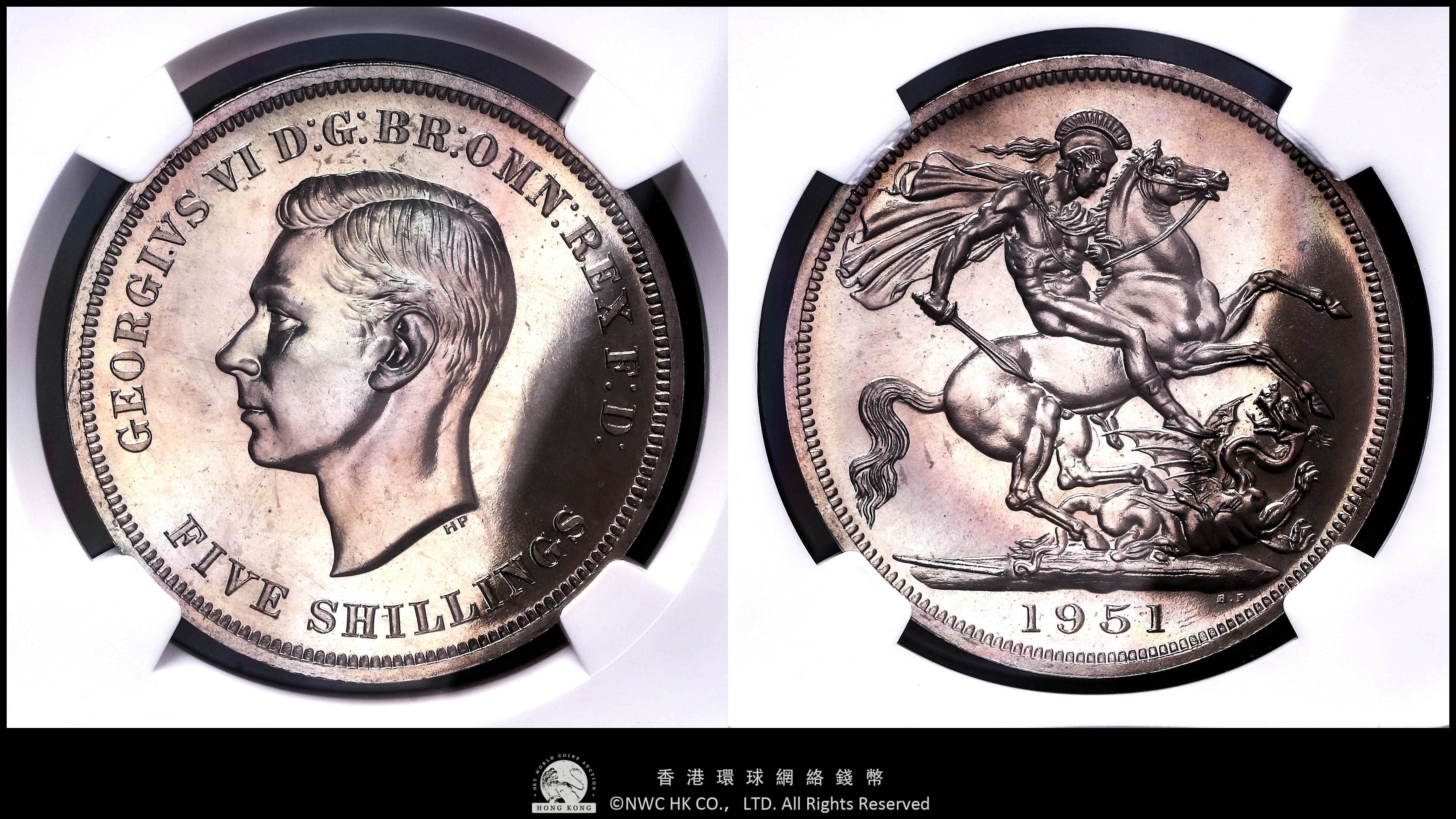 貨幣博物館 | （NGC-PL65） GREAT BRITAIN George VI ジョージ6世 Crown （1951）