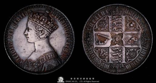 GREAT BRITAIN Victoria ヴィクトリア（1837~1901） Gothic Crown （1847）  UNDECIMO ESC 288, Bull 2571