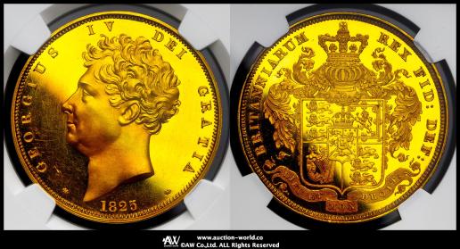 GREAT BRITAIN George IV ジョージ4世（1820~30） Pattern Crown in Barton‘s Metal 1825