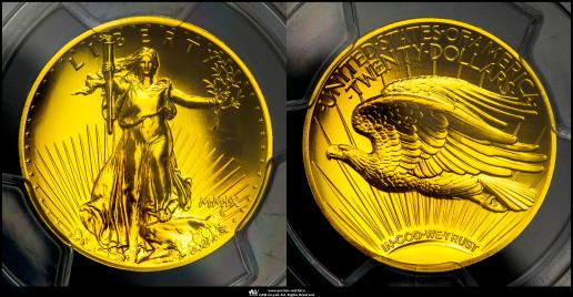 USA アメリカ合衆国 20Dollars 2009  Fr-223 KM-464 Saint-Gaudens Ultra High Relief ウルトラ・ハイレリーフ（31.10g 99.9%） PCGS-MS70 