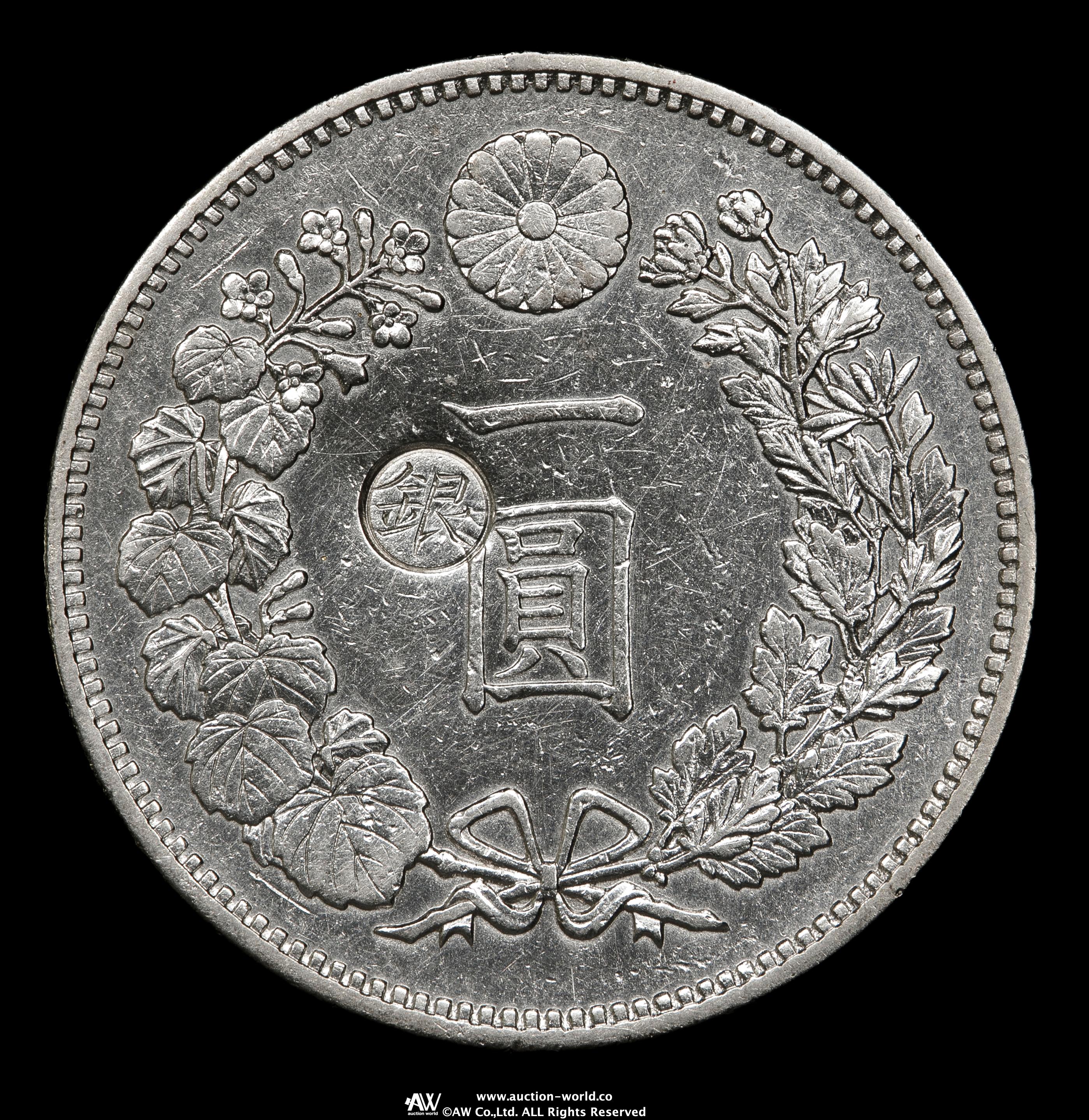 右丸銀打 大型 明治十七年 新一円銀貨 新一圓銀貨 ONE YEN 明治17年 貨幣博物館 | 日本 新一圓銀貨（大型） New type 1Yen （Large