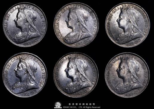 GREAT BRITAIN Victoria ヴィクトリア（1837~1901）Crown 6枚组  