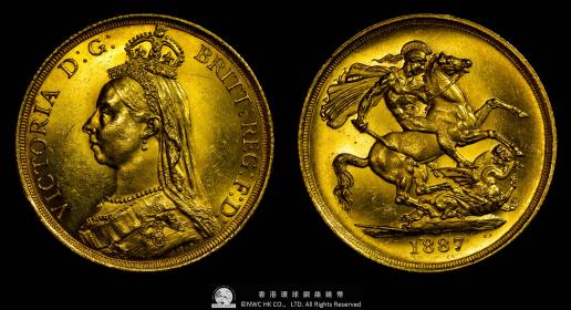 GREAT BRITAIN Victoria ヴィクトリア（1837~1901） 2Sovereign （1887）  