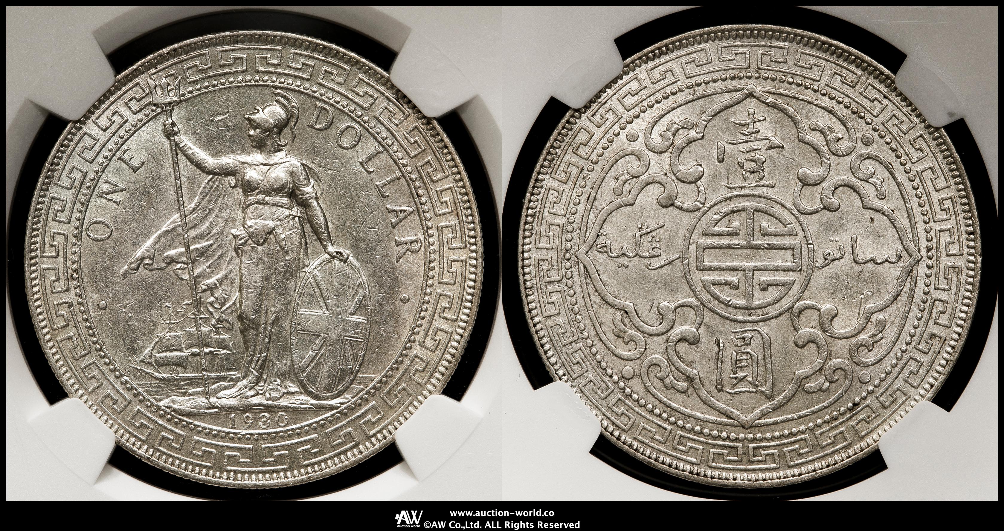 1907H-英領海峡植民地 1ドル エドワード7世 NGC認証 1907H-英領