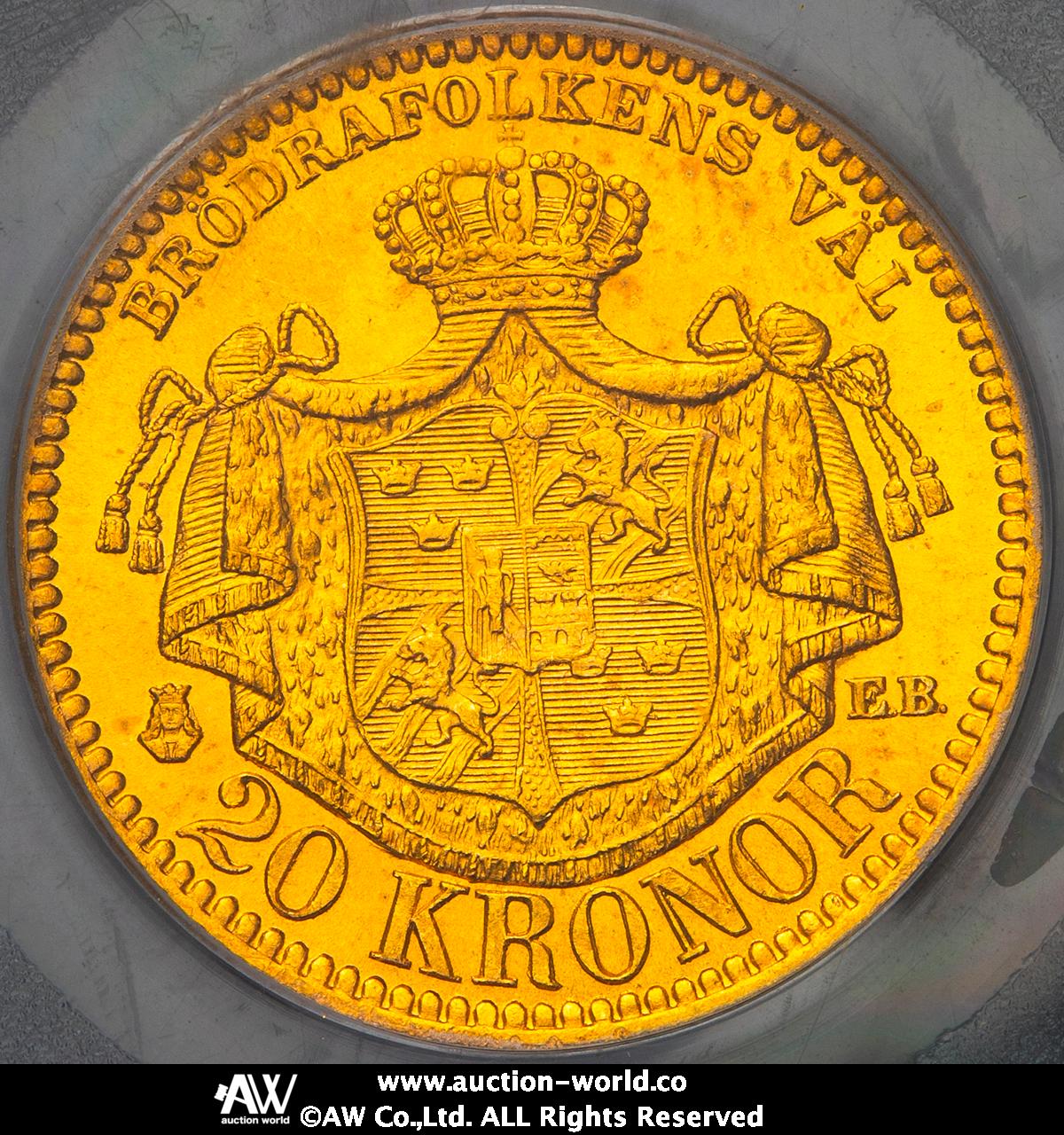 貨幣博物館 | SWEDEN スウェーデン 20Kronor 1889EB -FDC