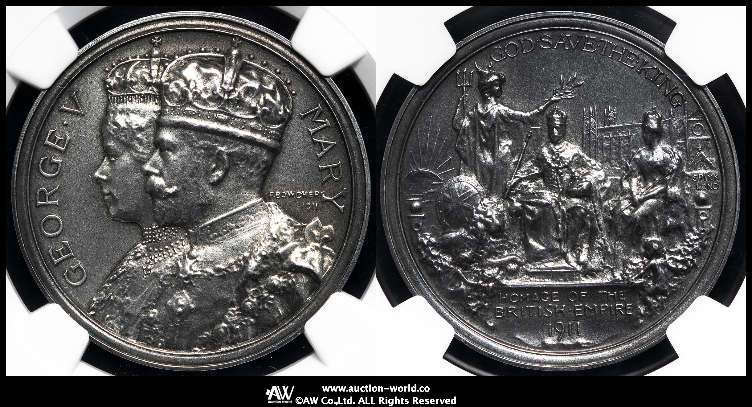 イギリス 1911年 青銅メダル ジョージ5世戴冠記念 ダービー イギリス ジョージ5世戴冠記念 1911年 金メダル NGC MS64 | ARK