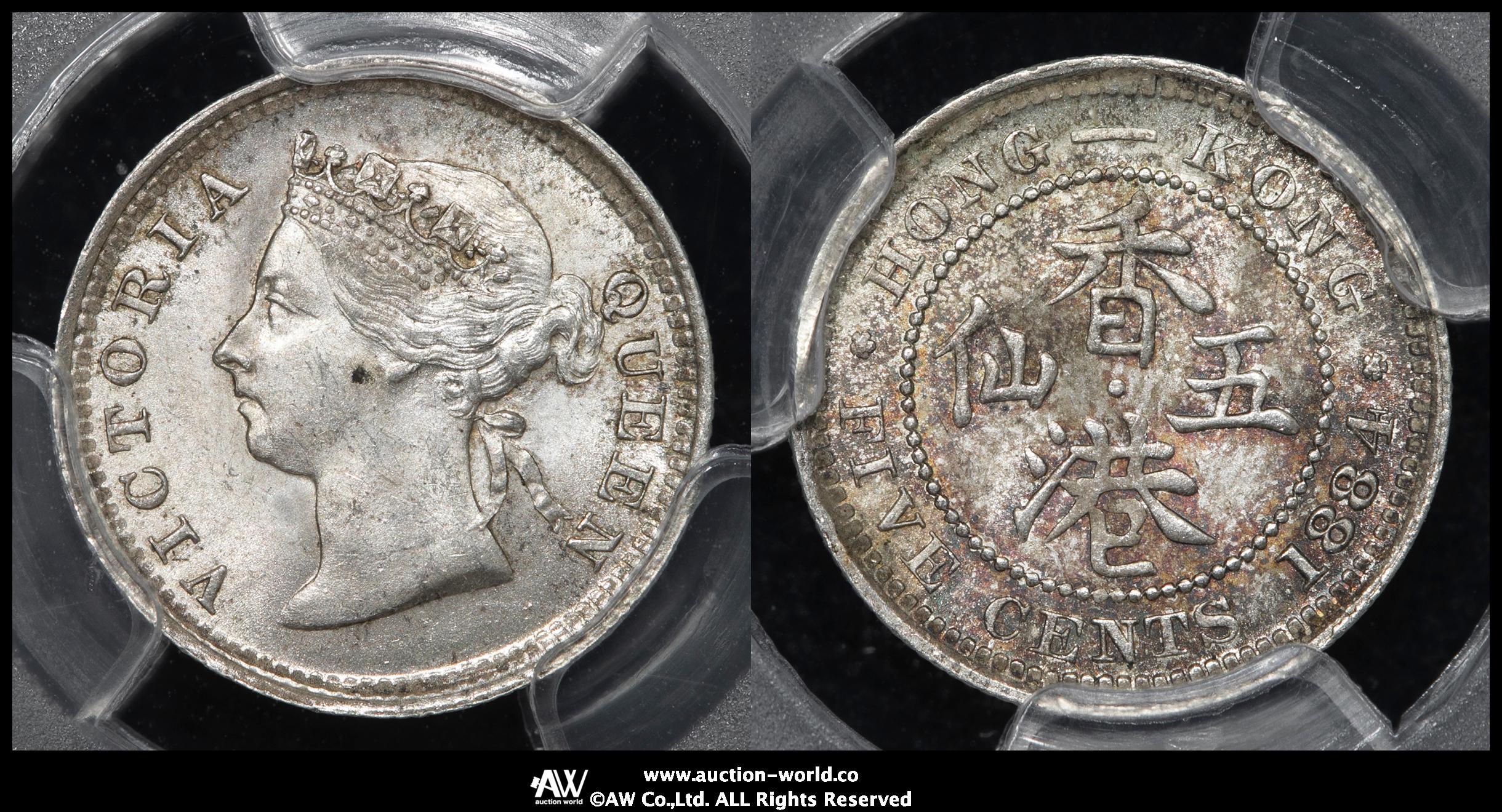 貨幣博物館 | HONG KONG 香港 5Cents 1884 UNC~FDC