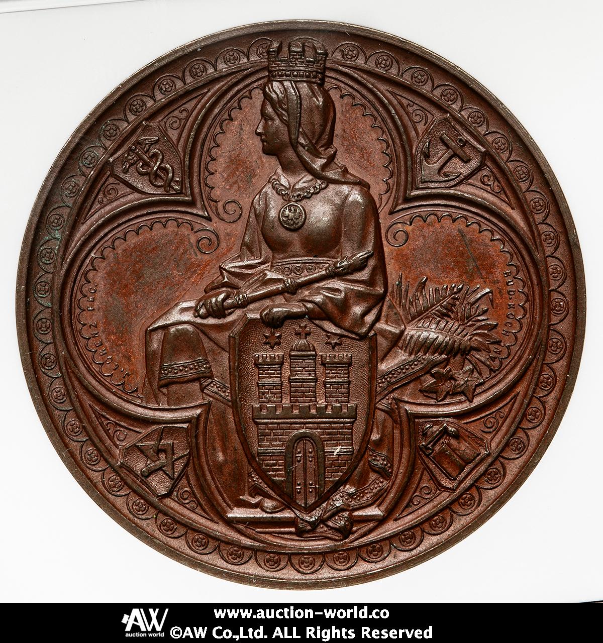 貨幣博物館 | GERMANY Hamburg ハンブルグ Bronze Medal 1879 UNC