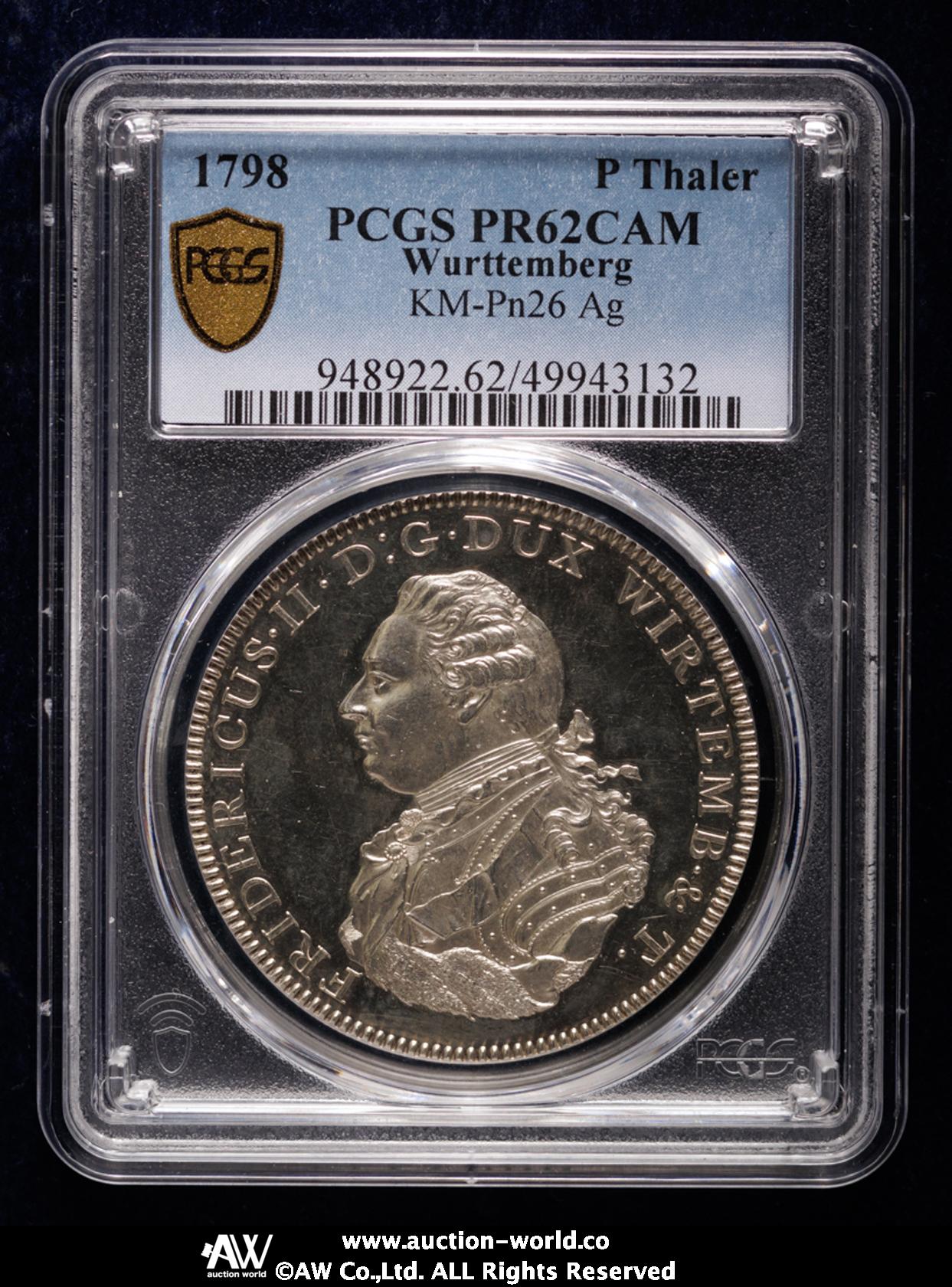 1798年 ヴュルテンベルク 大型銀貨 約30g 約41mm 古銭 コレクション 貨幣博物館 | GERMANY Wurttemberg ヴュルテンベルク Taler 1798