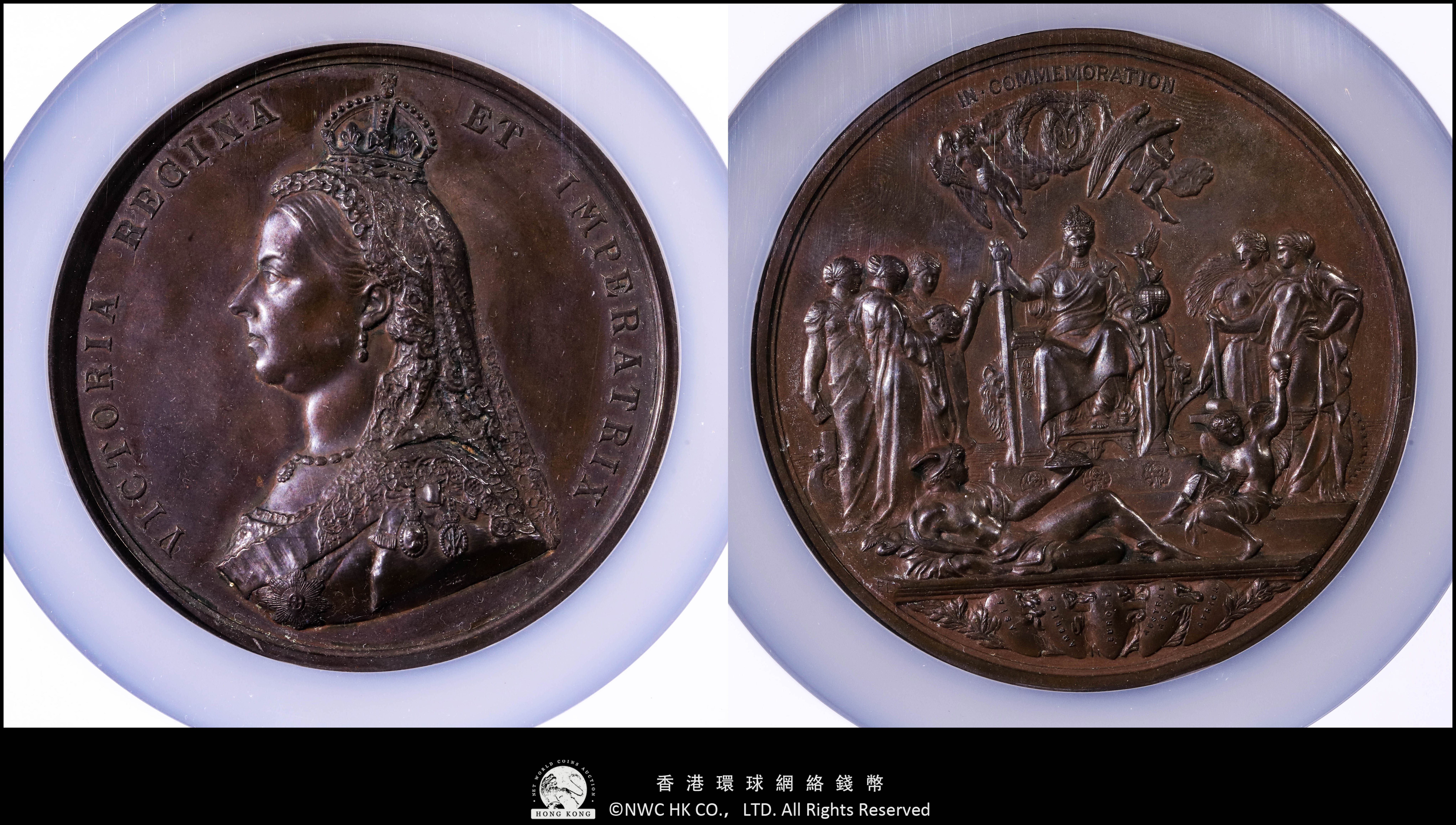 オークション,（NGC-MS62BN） GREAT BRITAIN Victoria ヴィクトリア（1837~1901） Bronze Medal  （1887）