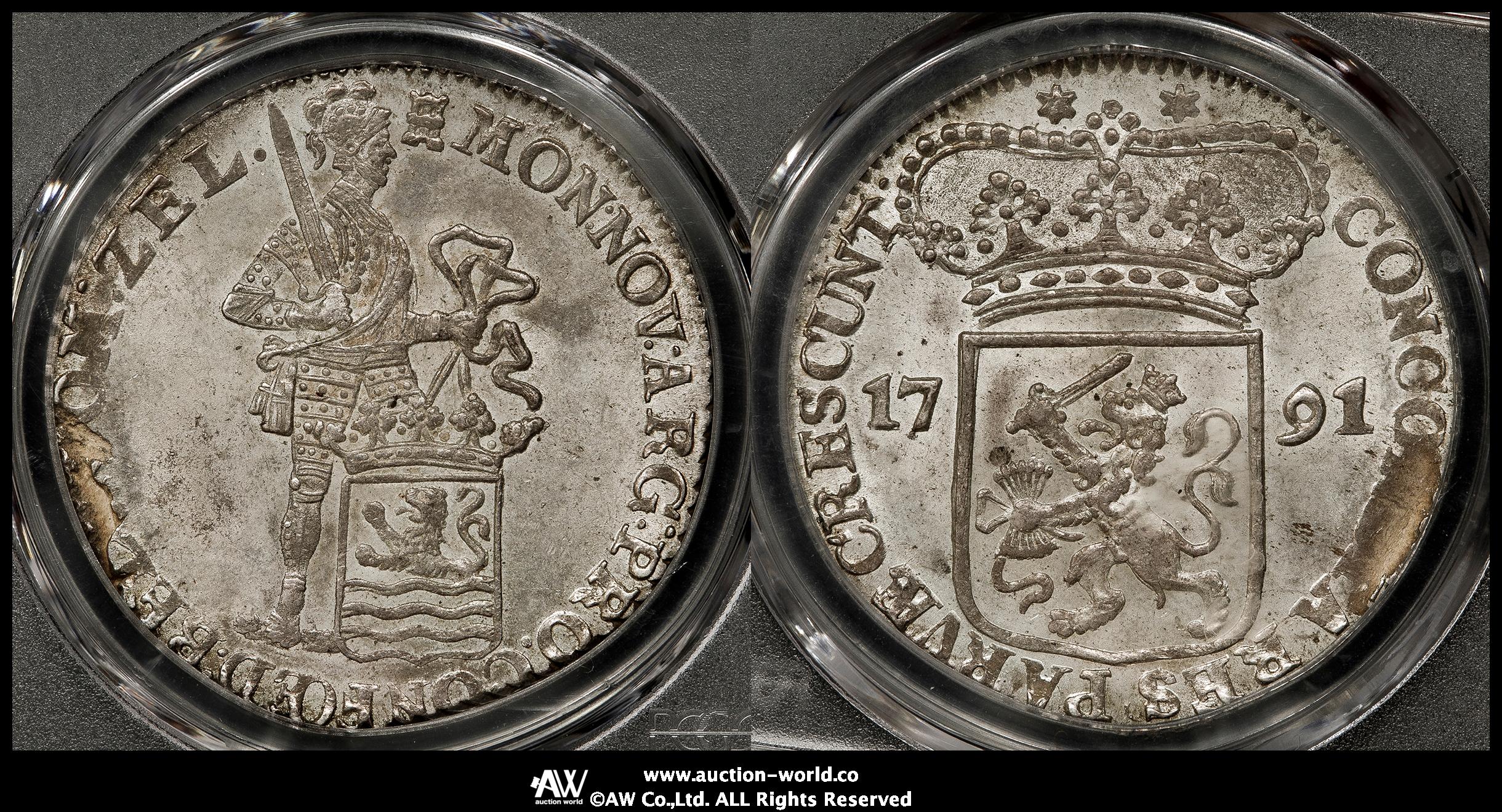 貨幣博物館 | NETHERLANDS Zeeland ゼ―ラント Silver Ducat 1791 AU~UNC
