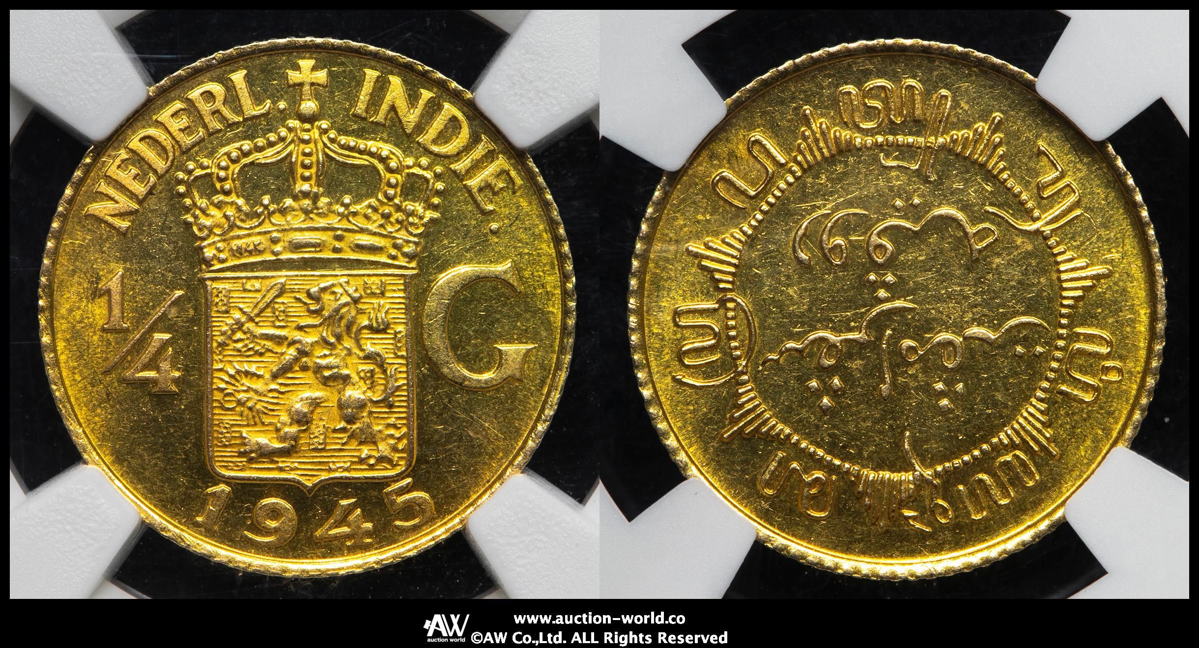 稀少：世界三位：1913年発行『ウィルヘルミナ金貨』NGC：MS64