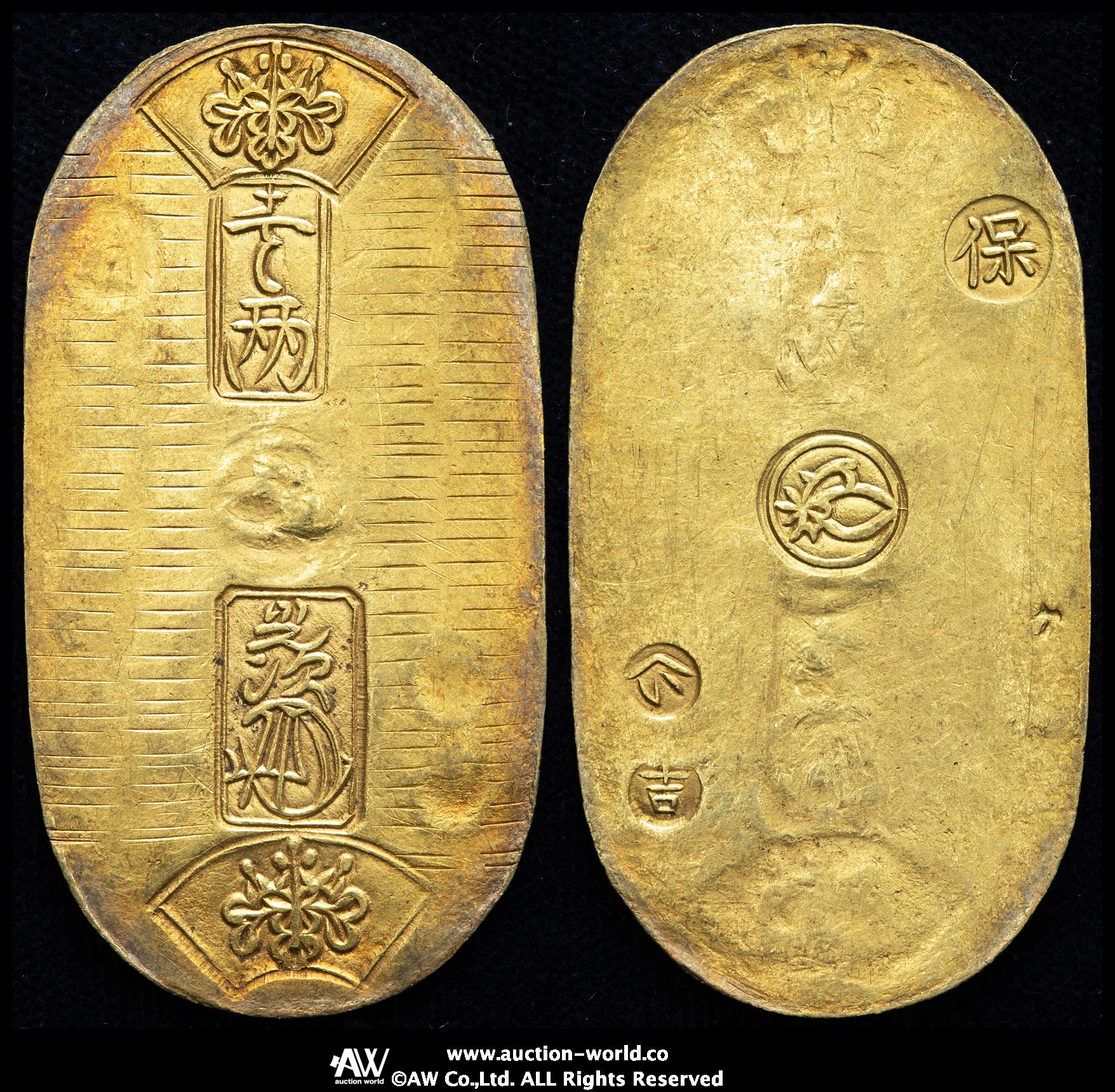 天保小判 天保小判金 正当（美品）日本貨幣商協同組合鑑定書付 - セキグチ