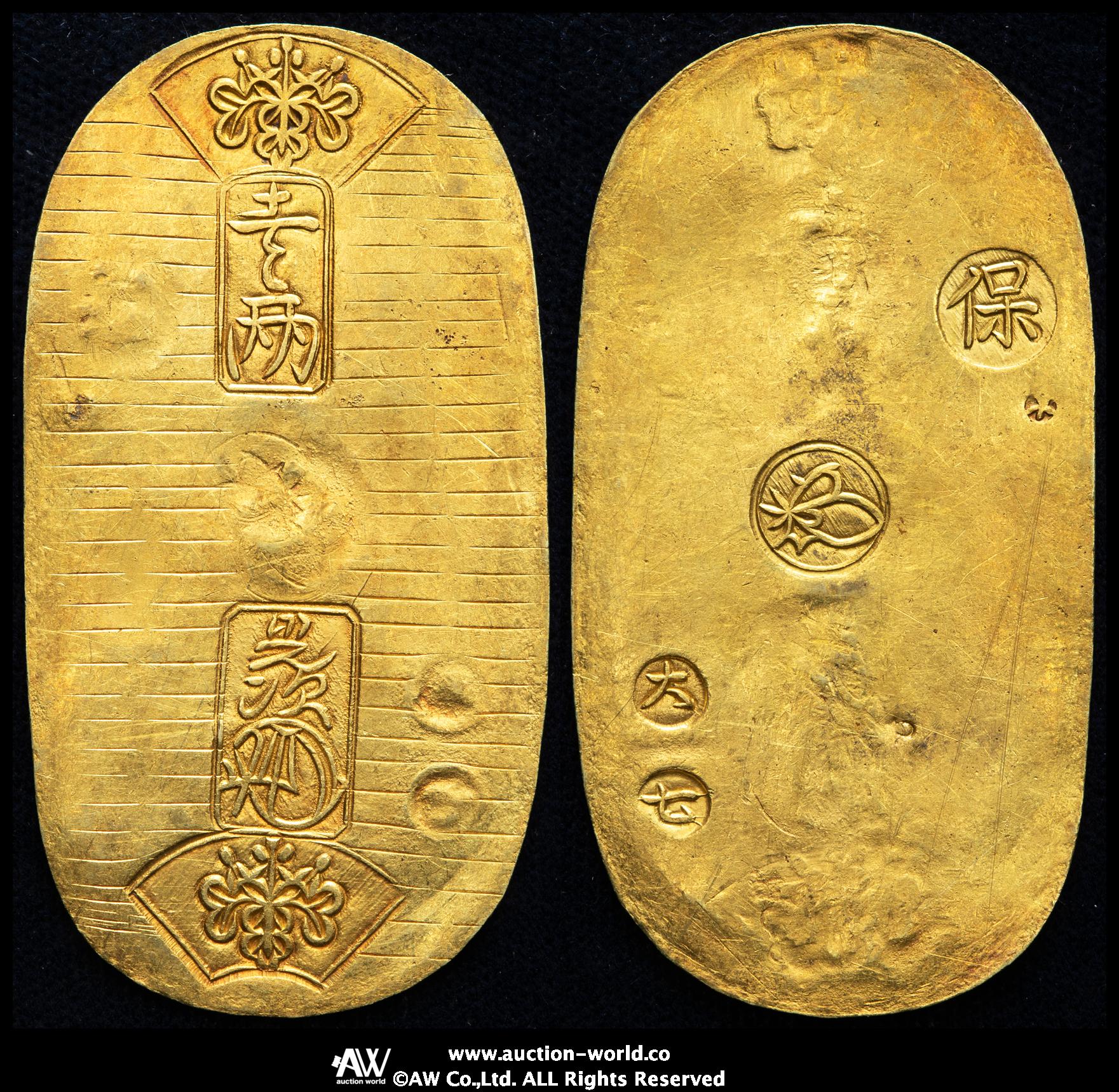 天保小判 天保小判金 正当（美品）日本貨幣商協同組合鑑定書付 - セキグチ