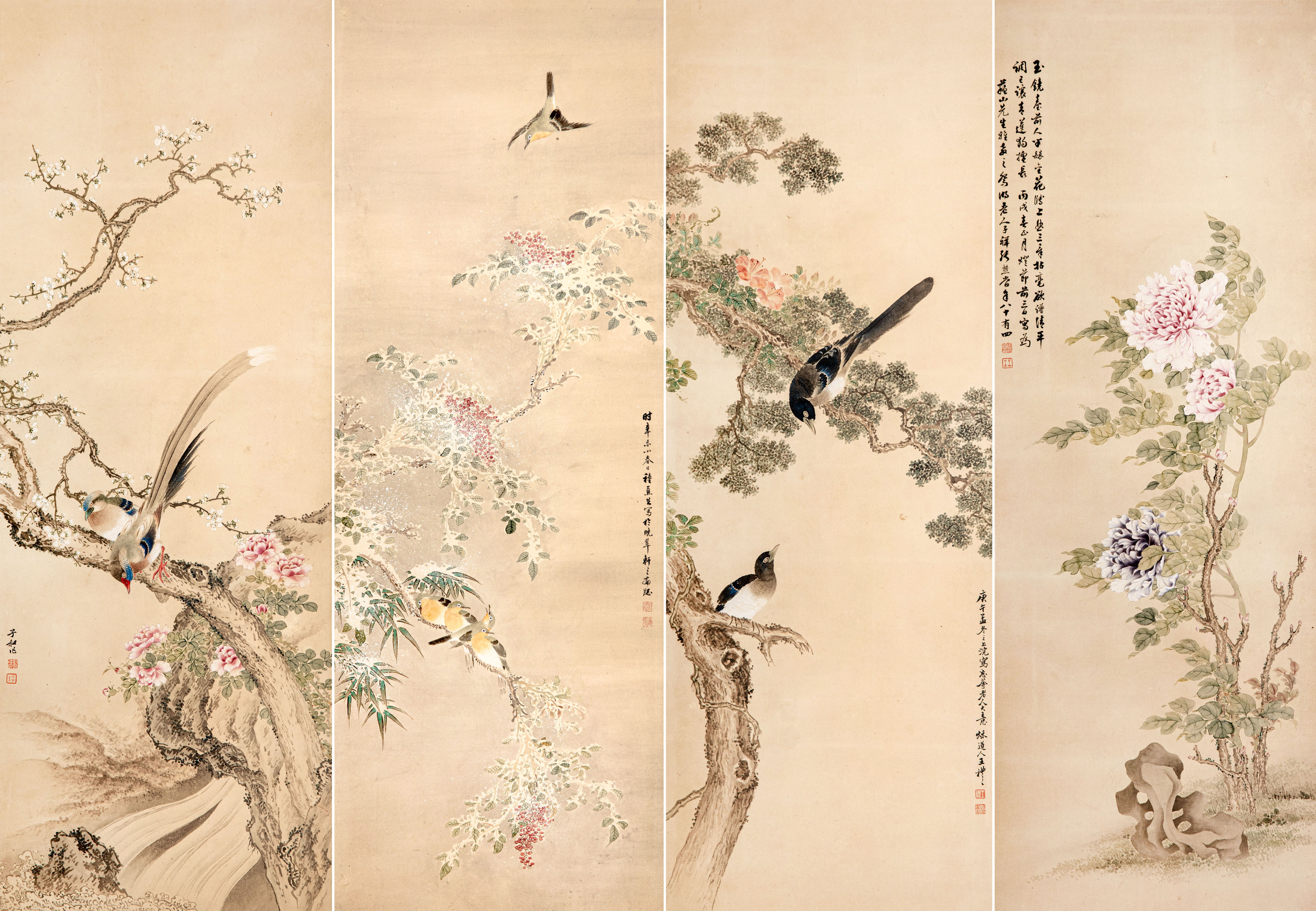 掛軸、王屏、花香清韵、本物 掛軸、王屏、花香清韵、本物 掛軸、王屏、花香清韵、本物 絵画