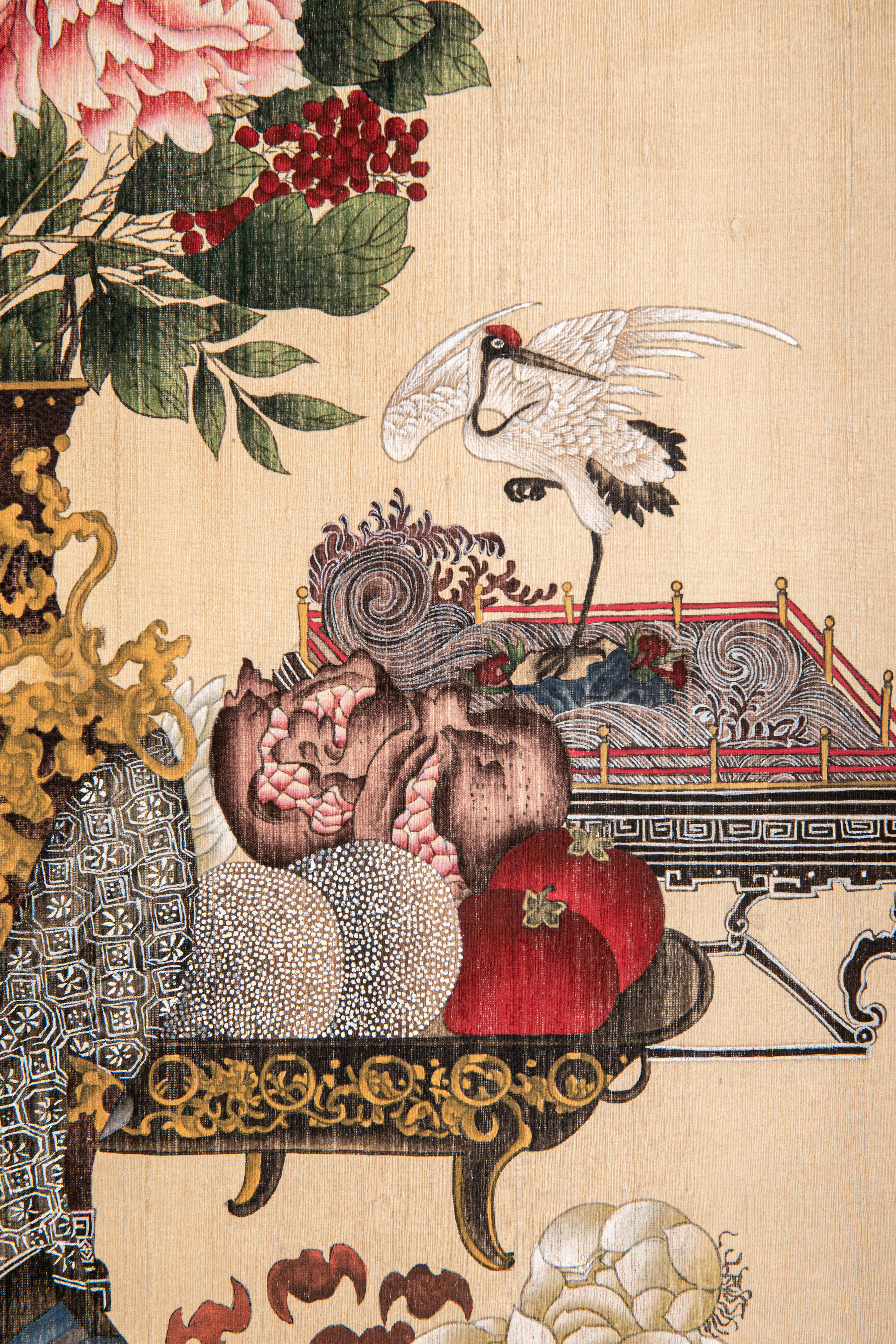 貨幣博物館 | 郎世寧（傳） 清供 設色絹本 立軸