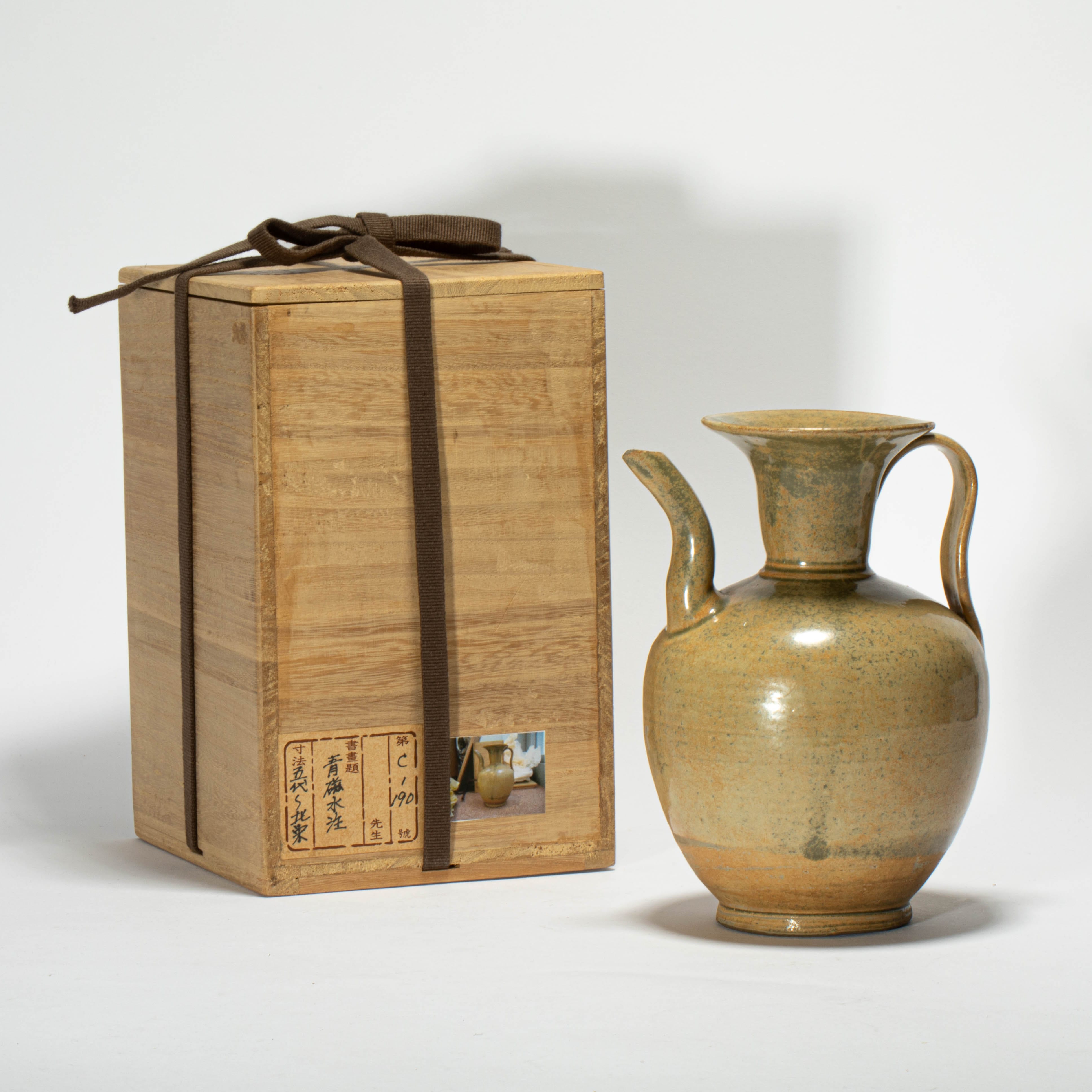 貨幣博物館 | 宋 青磁執壺 品相:有沖線 有磕 箱付