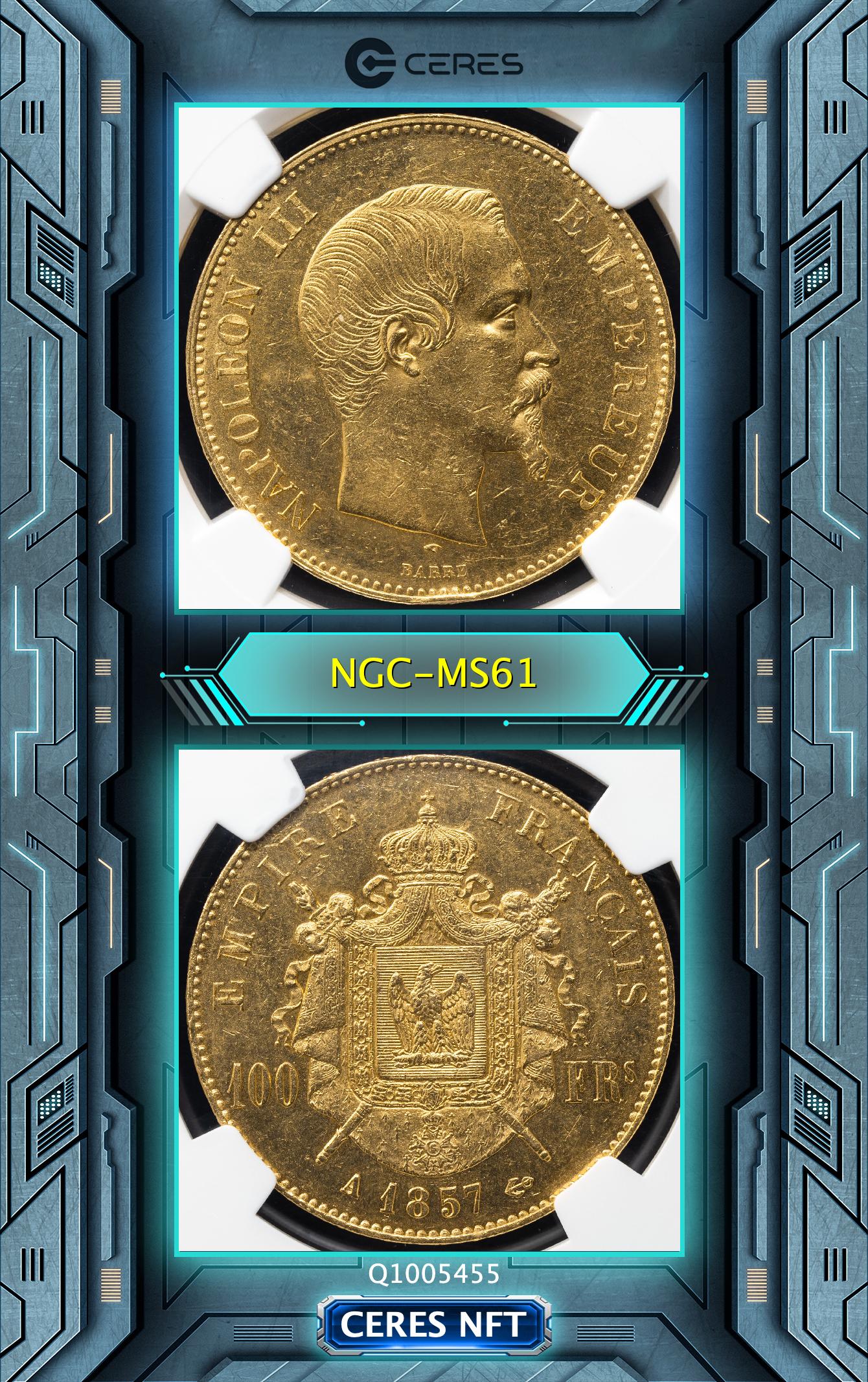 NGC xf45 ナポレオン金貨　40Fr JCC | ジャパンコインキャビネット / フランス 1806年A 40フラン