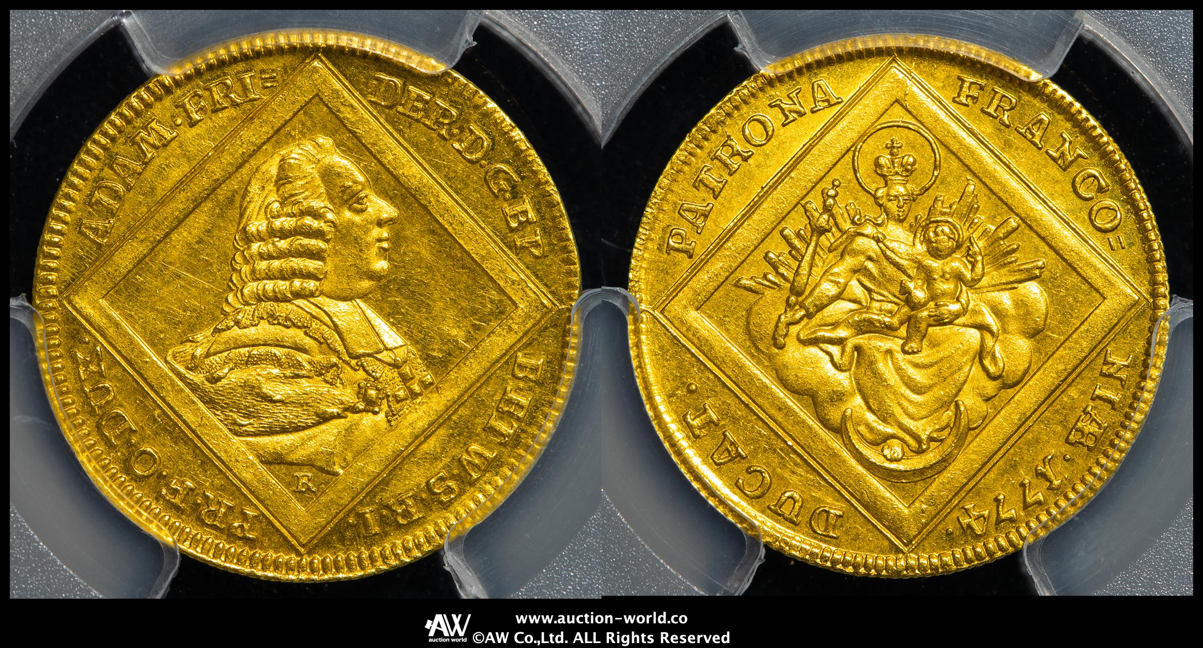 貨幣博物館 | GERMANY Wurzburg ヴュルツブルク Ducat 1774 AU~UNC