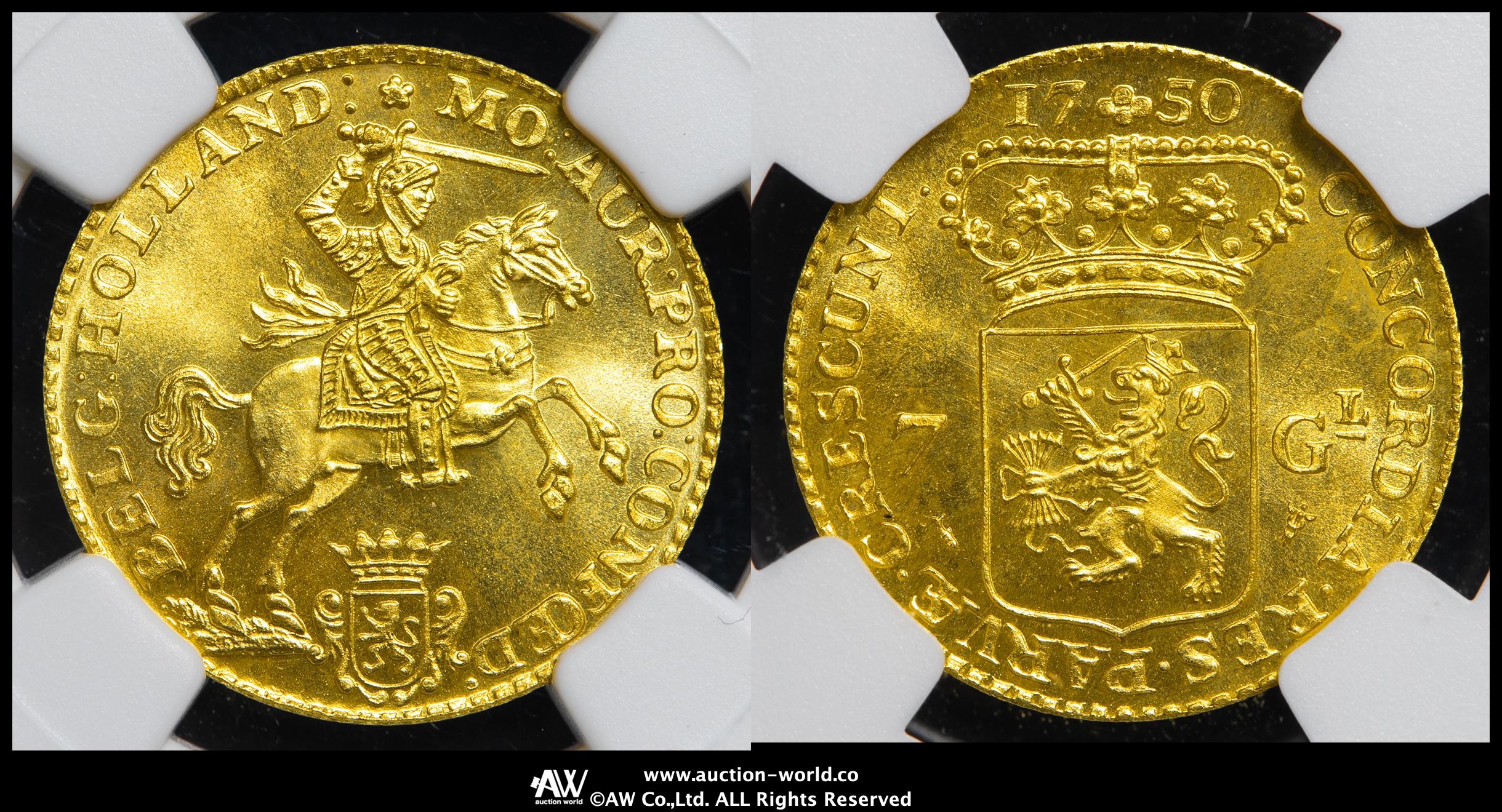 貨幣博物館 | NETHERLANDS Holland ホラント Restrike 7Gulden 1750