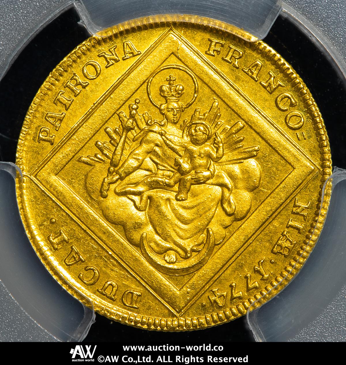 貨幣博物館 | GERMANY Wurzburg ヴュルツブルク Ducat 1774 AU~UNC