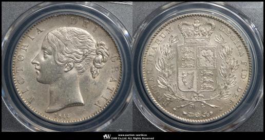 【威厳のある横顔】1853年ポルトガル100レイス銀貨/AUDetails Auction-World