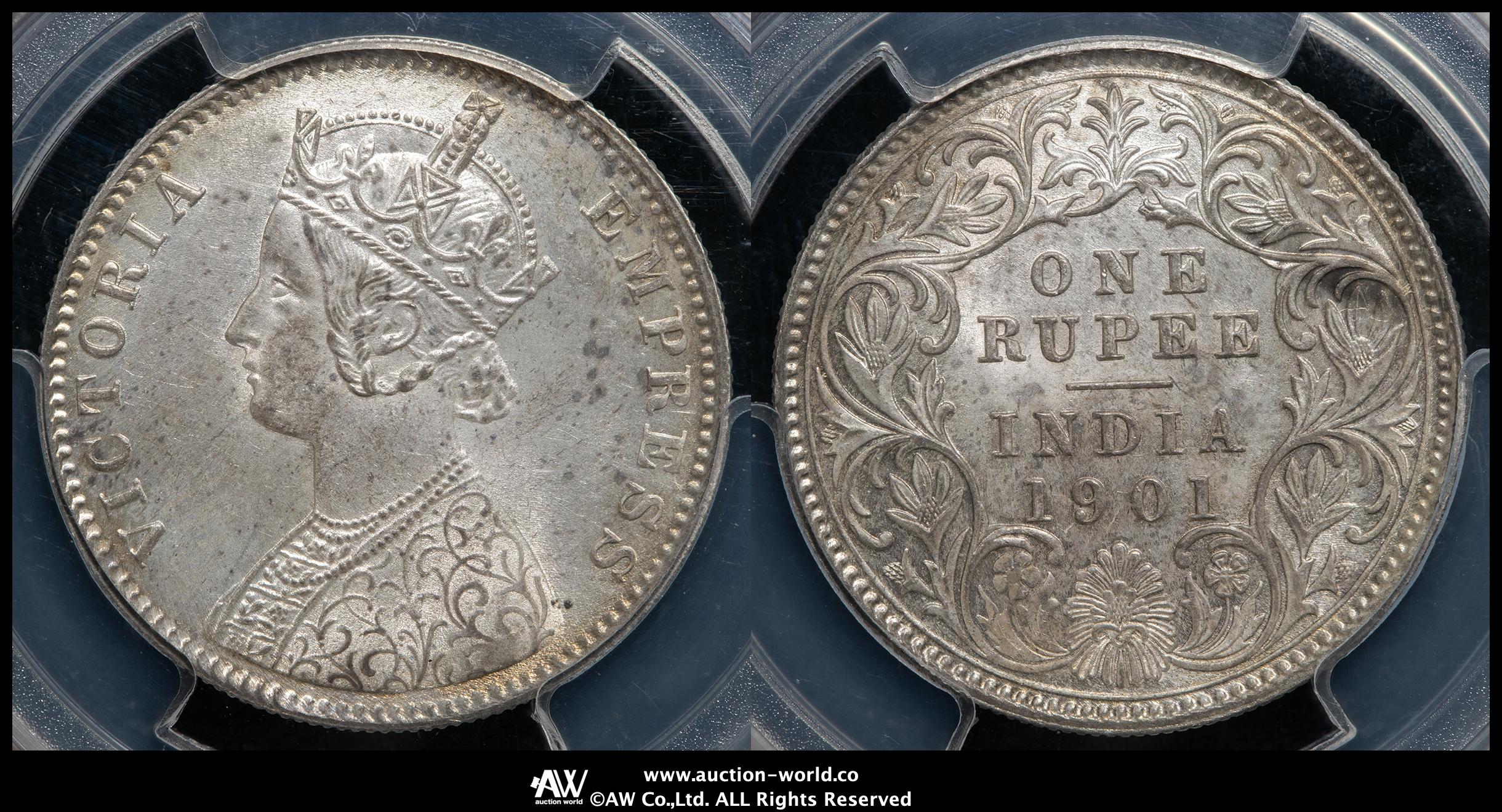 貨幣博物館 | INDIA British India イギリス領インド Rupee 1901（C） UNC+