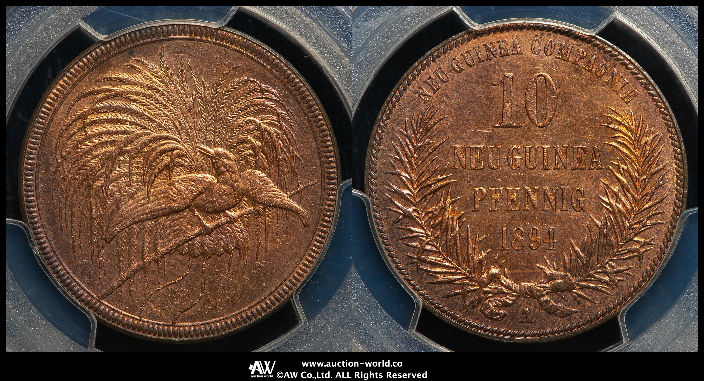 1894A ドイツ領ニューギニア 10ペニヒ 銅貨 NGC アンティーク コイン 1894A ドイツ領ニューギニア 10ペニヒ 銅貨 NGC アンティーク コイン