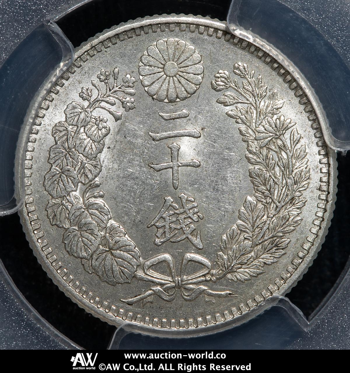 皇帝肖像 銀貨 ドラゴンデザイン 貨幣博物館 | 日本 竜五銭銀貨 Dragon 5Sen 明治6年（1873） -FDC