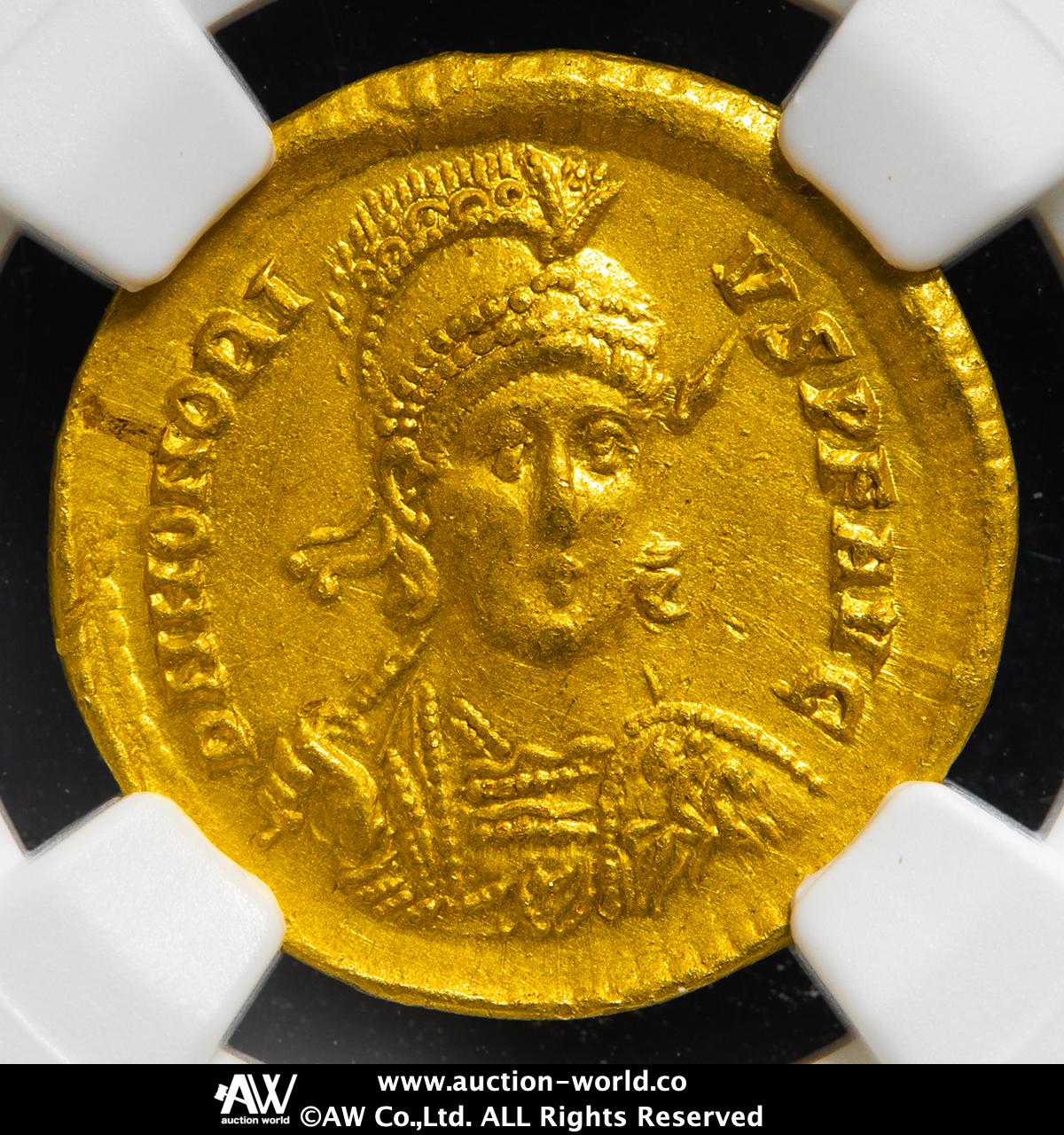 古代 西ローマ帝国 AD393-423 ホノリウス ソリダス金貨NGC MS 古代 西ローマ帝国 AD393-423 ホノリウス ソリダス金貨NGC MS