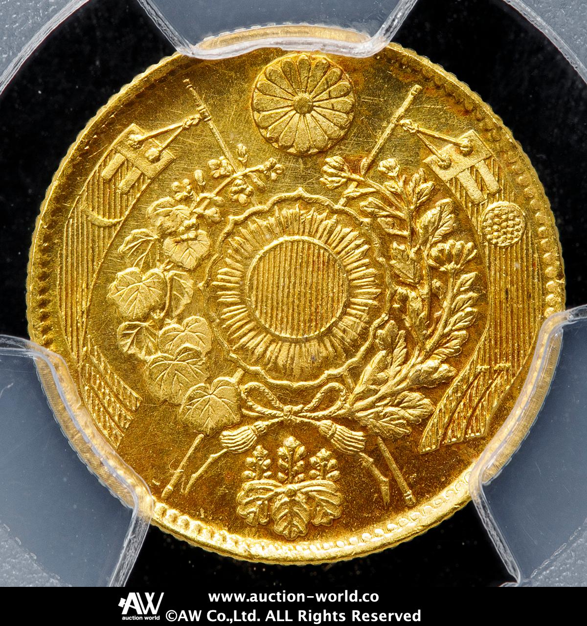貨幣博物館 | 日本 旧二圓金貨 Old type 2Yen 明治3年（1870） UNC+