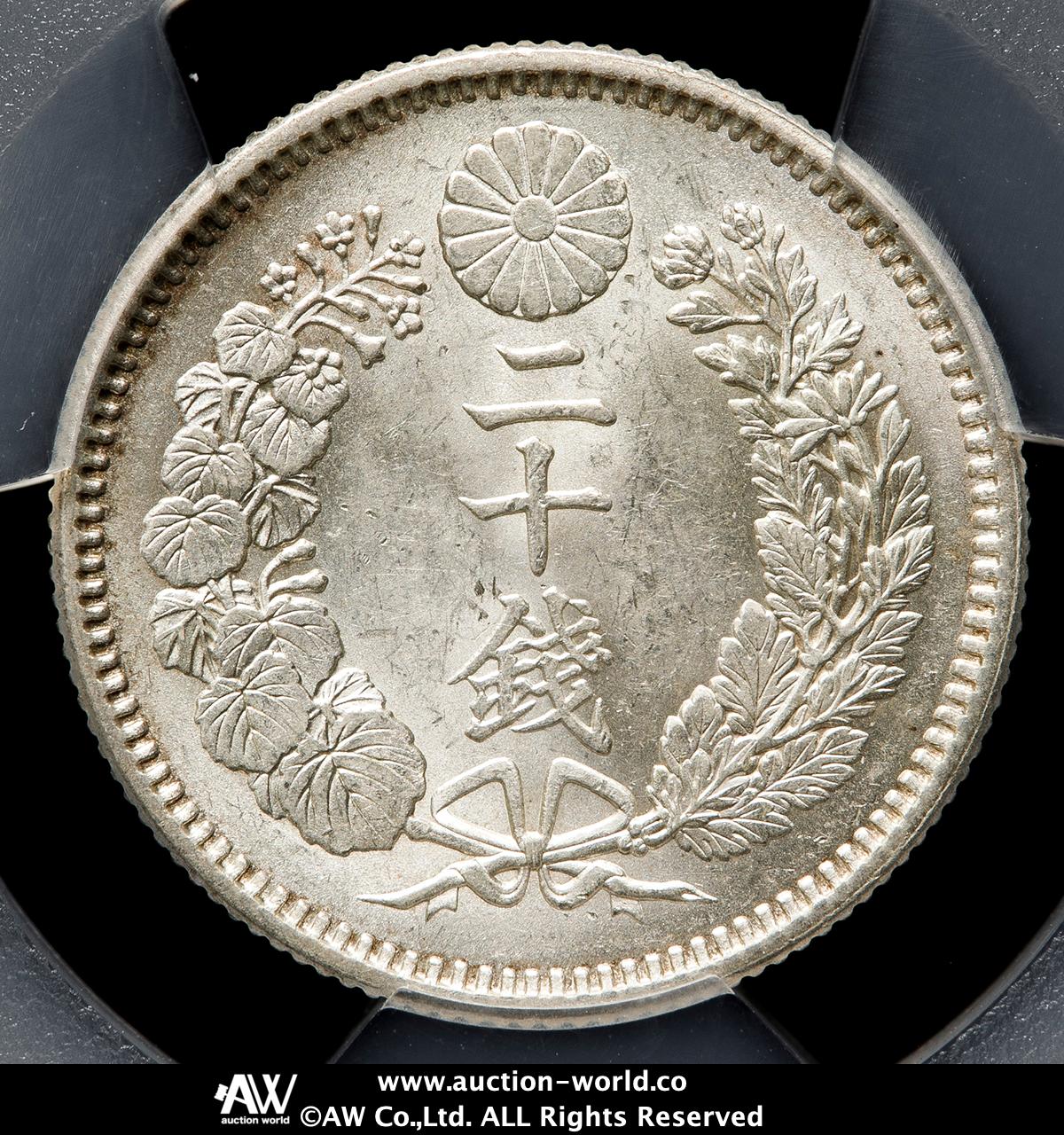 チュニジア銀貨　1930年　20フラン 1930 A FRENCH INDO-CHINA Genuine Silver 20 Cent Coin France
