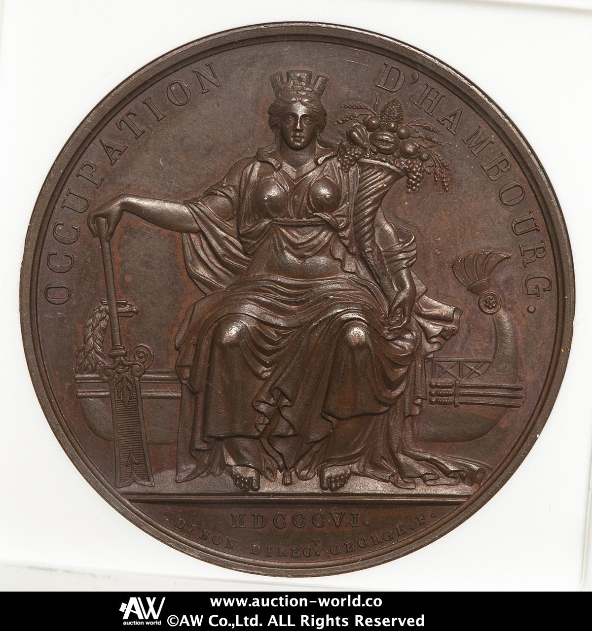 希少　ナポレオン皇帝　1812年　モスクワの戦い　　銅貨　メダル　美品 フランス 1809-DATED ナポレオン1世 メダル 銀貨 NGC MS62