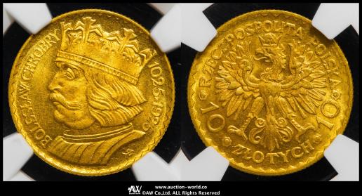ドイツ占領地！ポーランド 1917年 10フィンゴウ【激レア】 貨幣博物館 | POLAND Republic ポーランド共和国 10Zlotych 1925