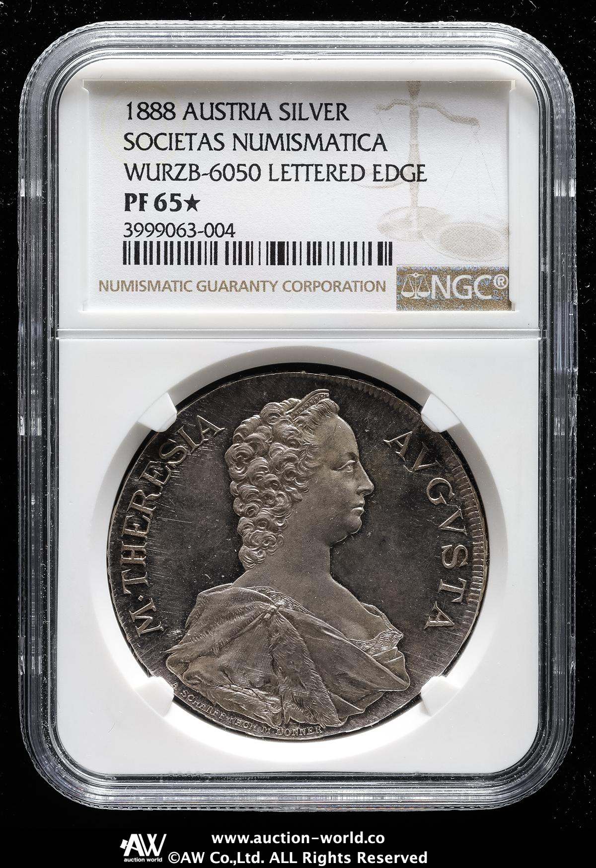 1780-DATED オーストリア マリア・テレジア銀貨 MS 66 047 1780-DATED オーストリア マリア・テレジア銀貨 MS 66 047