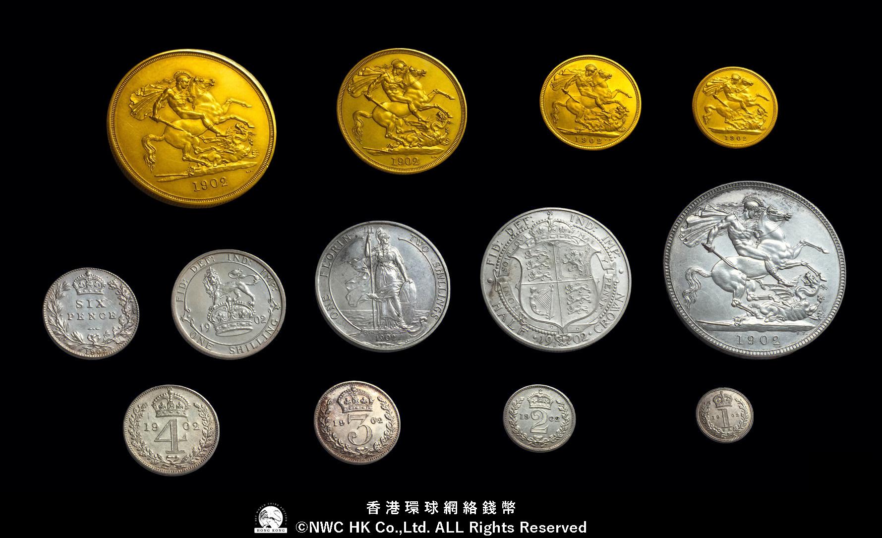 世界の旧貨幣 セット【11】 19世紀・20世紀 貨幣博物館 | GREAT BRITAIN Edward VII エドワード7世（1901~10