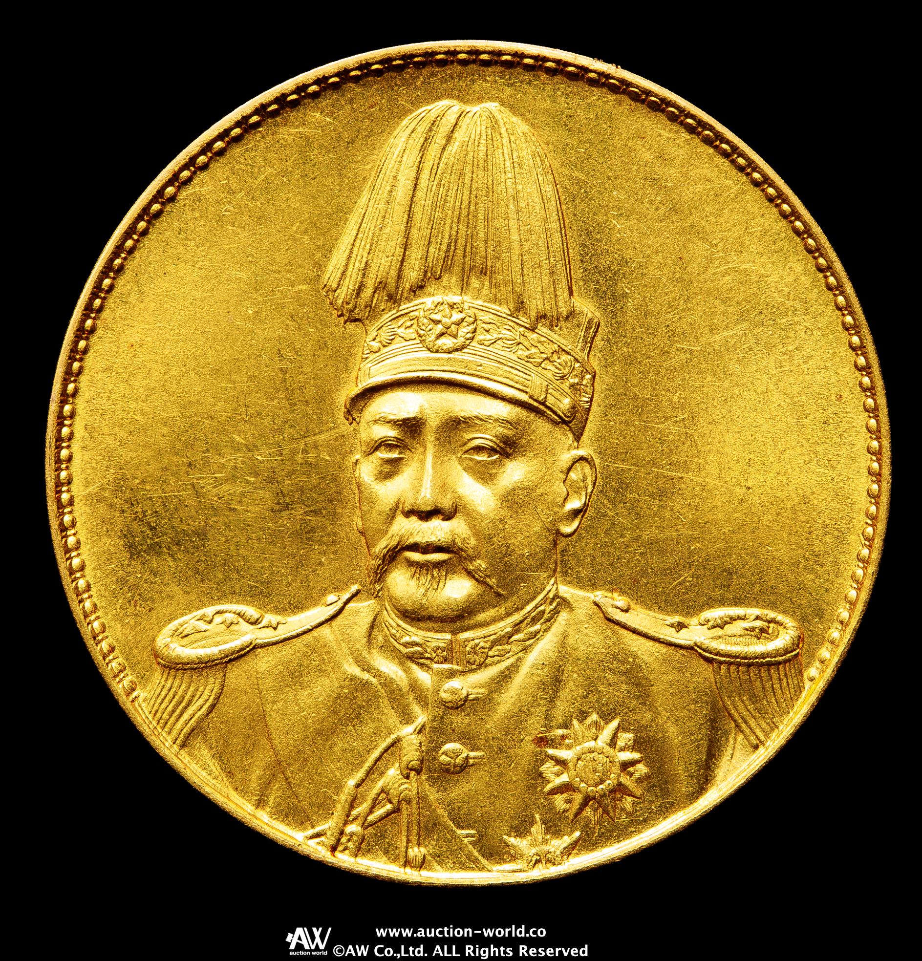 貨幣博物館 | 仿品:袁世凱 羽根帽金幣（Dollar in Gold） 中華民国共和