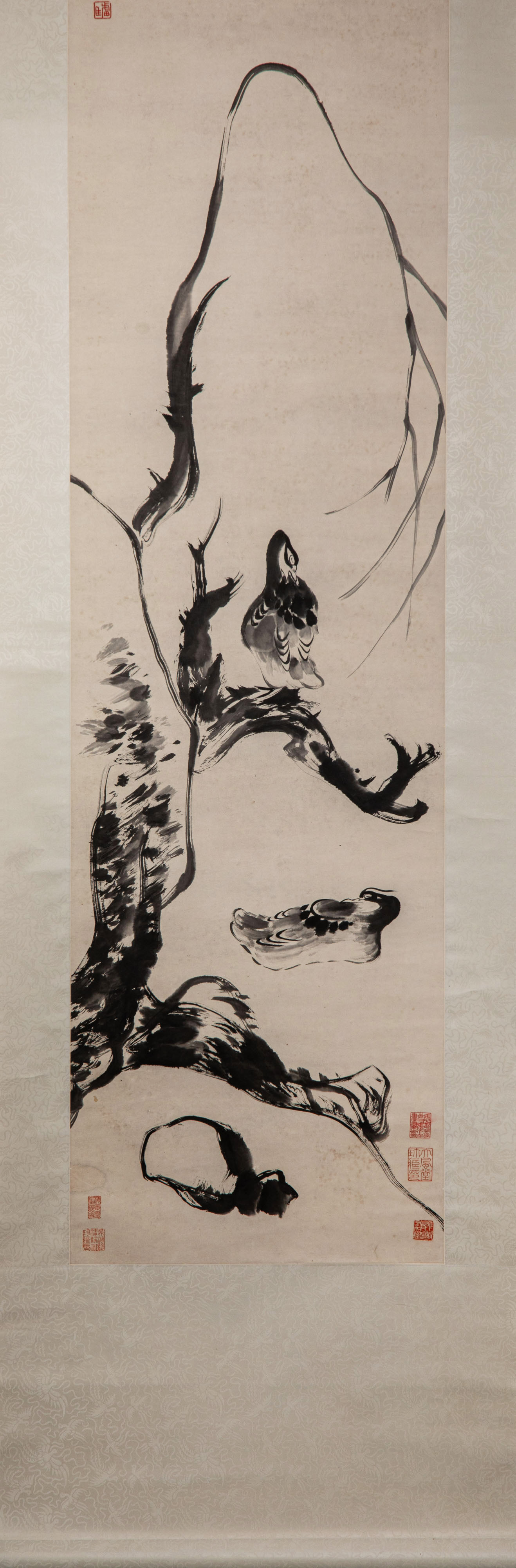 中国画家李世倬肉筆花鳥画大巻物（紙本） 中国画家李世倬肉筆花鳥画大巻物（紙本） 絵画