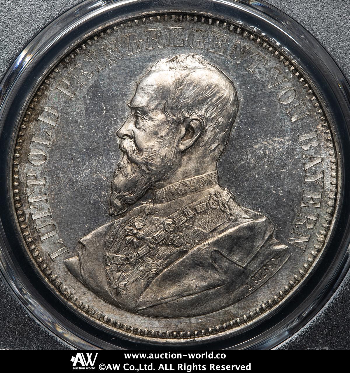 貨幣博物館 | GERMANY Bavaria バイエルン AR Medal 1892 UNC+
