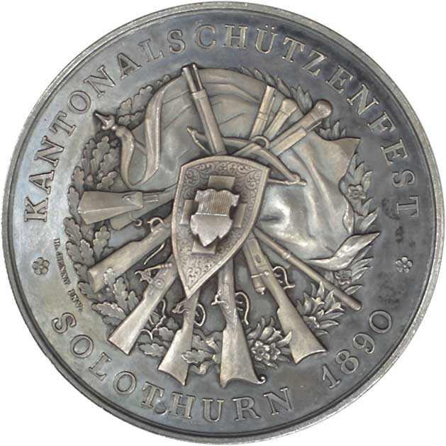 貨幣博物館 | SWITZERLAND スイスSolothurn ゾロツェルンAR Medal 1890