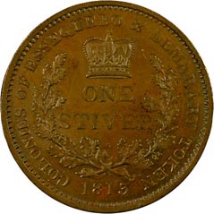 NGC-VF35BN　イギリス領ガイアナ　1813　ジョージ3世　銅貨 NGC-VF35BN イギリス領ガイアナ 1813 ジョージ3世 銅貨 NGC-VF35BN